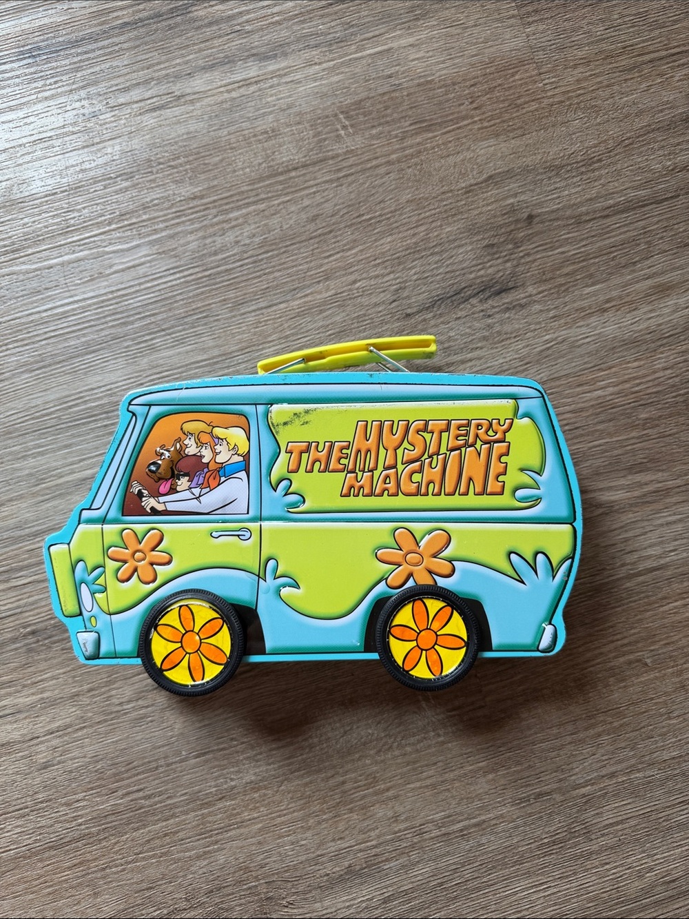 Scooby Doo Mystery Machine Toy Van Kids Lunchbox - Blue and Lime